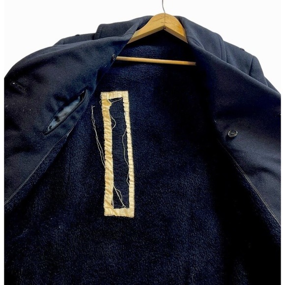 US NAVY Naval Academy Vintage Peacoat Pea Coat 37 Reefer Gold Buttons - Picture 4 of 8